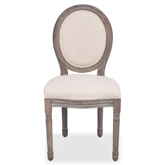 Eetkamerstoelen 2 st stof cr&egrave;mekleurig 8718475529606 3