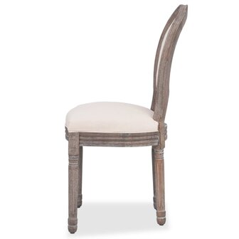 Eetkamerstoelen 2 st stof cr&egrave;mekleurig 8718475529606 4