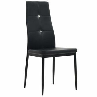 Eetkamerstoelen 6 st kunstleer zwart 8718475711094 2