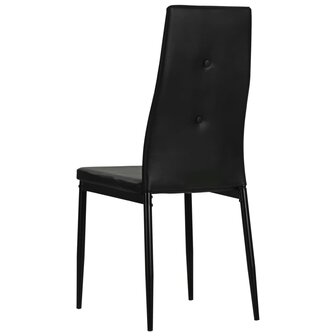 Eetkamerstoelen 6 st kunstleer zwart 8718475711094 5