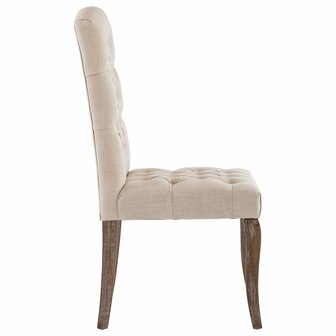 Eetkamerstoelen 2 st linnen-look stof beige 8720286052518 4