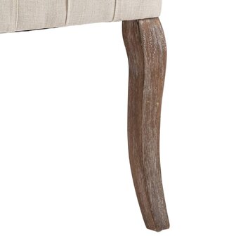 Eetkamerstoelen 2 st linnen-look stof beige 8720286052518 6