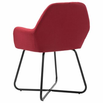 Eetkamerstoelen 4 st stof wijnrood 8719883695709 5