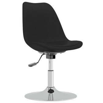 Eetkamerstoelen 4 st draaibaar stof zwart 8720286676585 3