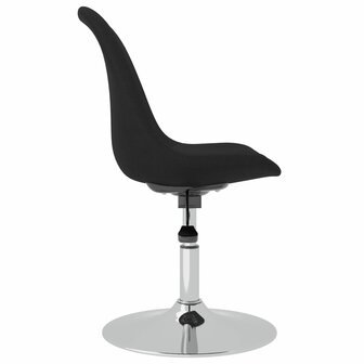 Eetkamerstoelen 4 st draaibaar stof zwart 8720286676585 6