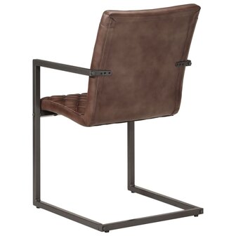 Eetkamerstoelen 2 st echt leer bruin 8720286067741 5