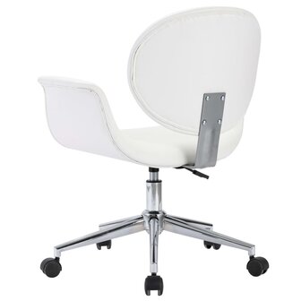 Eetkamerstoelen draaibaar 2 st kunstleer wit 8720286022986 5