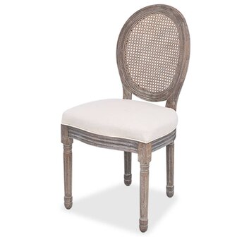 Eetkamerstoelen 2 st stof cr&egrave;mekleurig 8718475529620 2