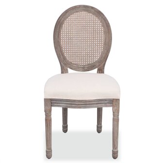 Eetkamerstoelen 2 st stof cr&egrave;mekleurig 8718475529620 3