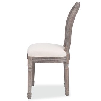 Eetkamerstoelen 2 st stof cr&egrave;mekleurig 8718475529620 4