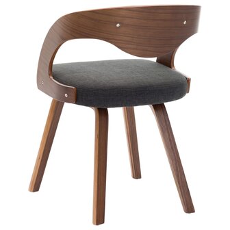 Eetkamerstoelen 2 st gebogen hout en stof donkergrijs 8719883666105 5