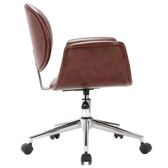 Eetkamerstoelen draaibaar 2 st kunstleer bruin 8720286023013 4