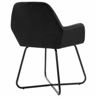 Eetkamerstoelen 4 st fluweel zwart 8719883693026 5