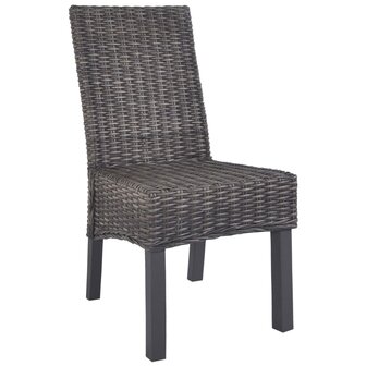 Eetkamerstoelen 4 st kubu rattan en mangohout bruin 8718475715924 2