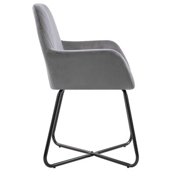 Eetkamerstoelen 4 st fluweel grijs 8719883693002 4