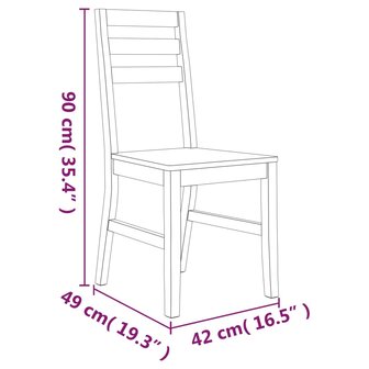 Eetkamerstoelen 4 st massief acaciahout 8718475592914 7