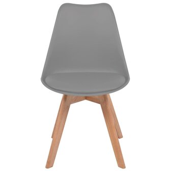 Eetkamerstoelen 6 st kunststof grijs 8718475580430 3