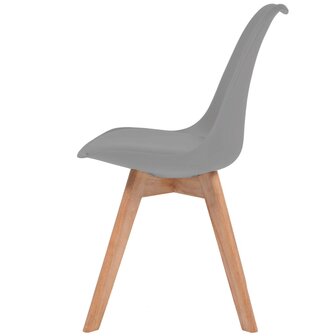 Eetkamerstoelen 6 st kunststof grijs 8718475580430 4