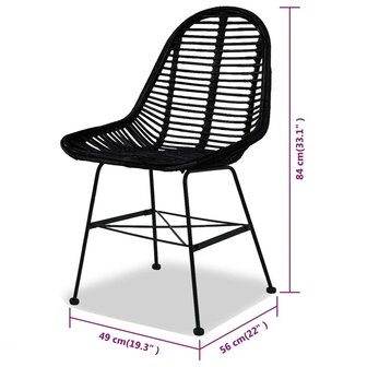 Eetkamerstoelen 4 st natuurlijk rattan zwart 8718475568872 5