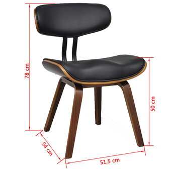 Eetkamerstoelen 2 st gebogen hout en kunstleer 8718475880875 6