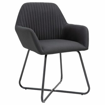 Eetkamerstoelen 4 st stof zwart 8719883695662 2