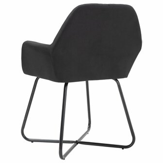 Eetkamerstoelen 4 st stof zwart 8719883695662 5