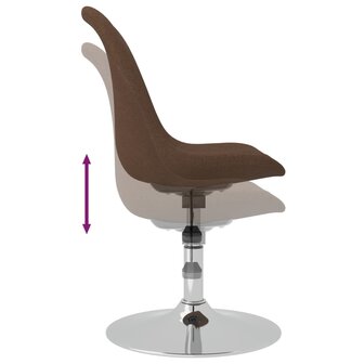 Eetkamerstoelen draaibaar 6 st stof bruin 8720286721070 6