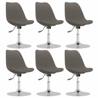 Eetkamerstoelen 6 st draaibaar stof donkergrijs 8720286721049 2