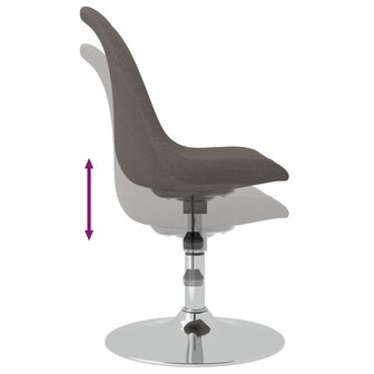 Eetkamerstoelen 6 st draaibaar stof donkergrijs 8720286721049 7