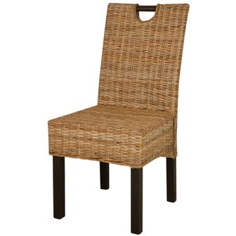 Eetkamerstoelen 4 st kubu rattan mangohout 8718475551782 2