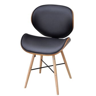 Eetkamerstoelen 4 st gebogen hout en kunstleer 8718475943709 2