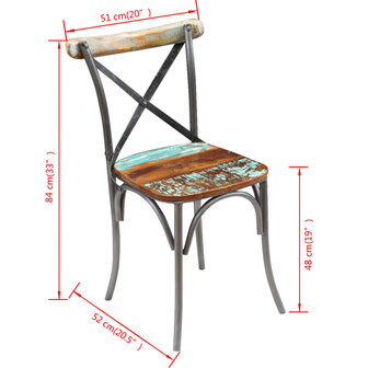 Eetkamerstoelen 4 st massief gerecycled hout 8718475552130 5