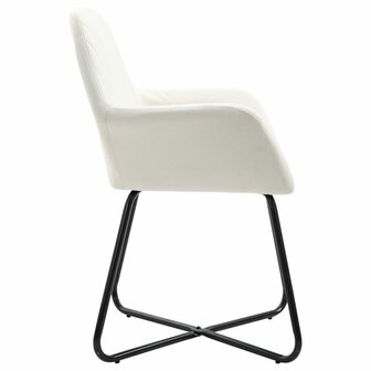 Eetkamerstoelen 6 st stof cr&egrave;me 8719883695594 4