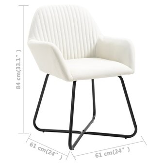 Eetkamerstoelen 6 st stof cr&egrave;me 8719883695594 8