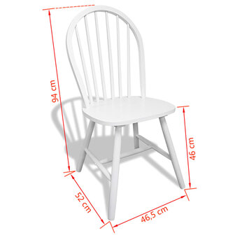 Eetkamerstoelen 6 st massief rubberwood wit 8718475950844 6