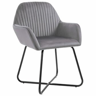 Eetkamerstoelen 6 st fluweel grijs 8719883693019 2