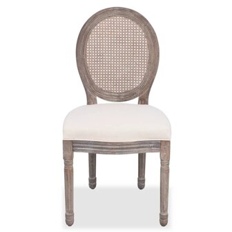 Eetkamerstoelen 4 st stof cr&egrave;mekleurig 8718475529637 3