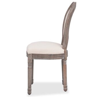 Eetkamerstoelen 4 st stof cr&egrave;mekleurig 8718475529613 4