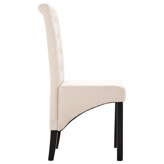 Eetkamerstoelen 6 st stof cr&egrave;me 8719883691084 4