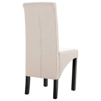 Eetkamerstoelen 6 st stof cr&egrave;me 8719883691084 5