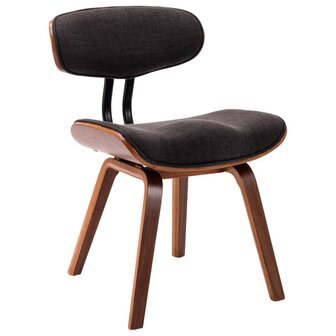 Eetkamerstoelen 4 st gebogen hout en stof grijs 8719883751092 3