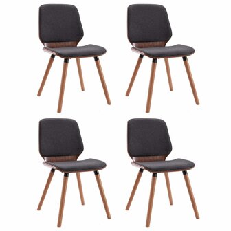 Eetkamerstoelen 4 st stof grijs 8720286020500 2