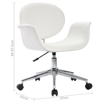 Eetkamerstoelen draaibaar 4 st kunstleer wit 8720286022993 9