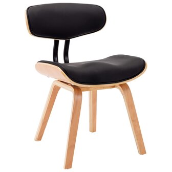 Eetkamerstoelen 4 st gebogen hout en kunstleer zwart 8719883751139 3