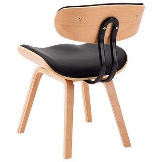 Eetkamerstoelen 4 st gebogen hout en kunstleer zwart 8719883751139 6