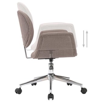 Eetkamerstoelen draaibaar 6 st stof taupe 8720286023129 6