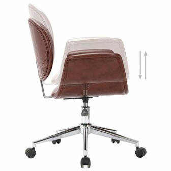 Eetkamerstoelen draaibaar 6 st kunstleer bruin 8720286023037 6