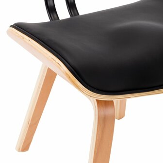 Eetkamerstoelen 6 st gebogen hout en kunstleer zwart 8719883751146 7