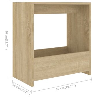 Bijzettafel 50x26x50 cm bewerkt hout sonoma eikenkleurig 8720286558911 6