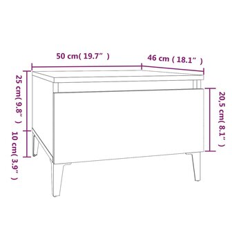 Bijzettafel 50x46x35 cm bewerkt hout wit 8720845668617 10